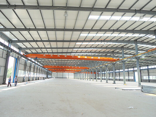 Good price Flexible Prefabricated Steel Building with Welded H Steel Beam and Steel Truss online